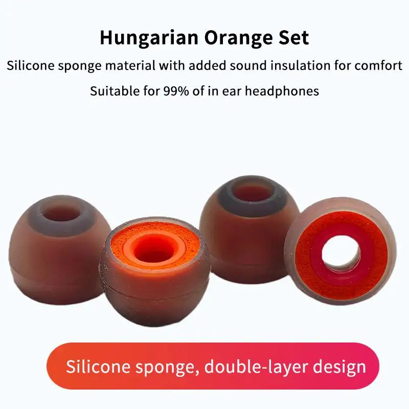 Memory Foam Earbud Tips Silicone In-Ear Cushion Covers – 1 Pair Earbud Tip Covers Babs