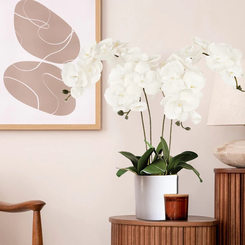 8-Head Silk Butterfly Orchid Artificial Flowers | Real Touch Artificial Silk Flowers Babs