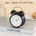 Cute Twin Bell Metal Alarm Clock with Night Light – Analog Analog Alarm Clock Babs black