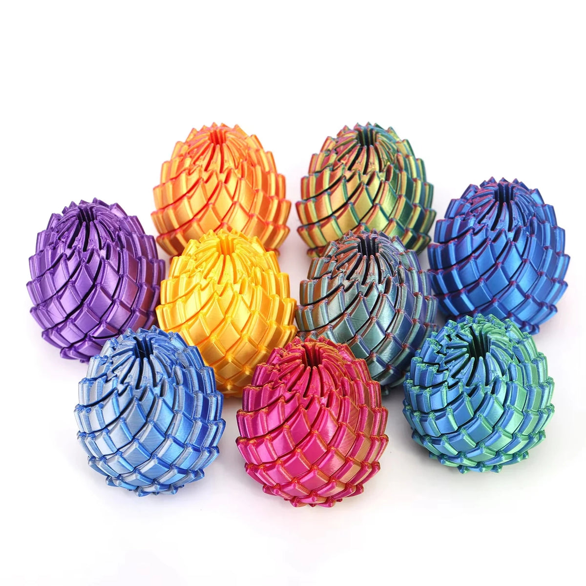 3D Printed Dragon Egg Fidget Toy – Deformable Twist Ornament Fidget Toy Ornament Babs