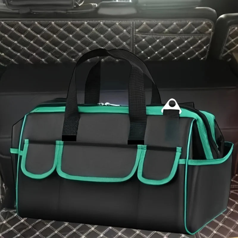 Heavy Duty Wide-Mouth Tool Bag | Large Zipper Organizer Tool Storage Bag Babs
