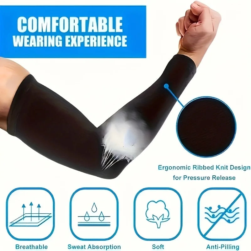 Ice Silk Arm Sleeves UPF 50+ UV Protection – 2/6 Pack UV Protection Arm Sleeves Babs