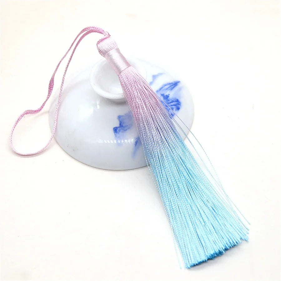 Hand-Dyed Gradient Tassel Pendants | DIY Drop Earring Supplies Tassel Craft Pendants Babs blue