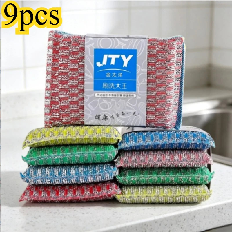 Kitchen Scrub Sponges – Dual-Sided Metal Wire Scouring Pads 8-Pack Kitchen Scrub Sponges Babs