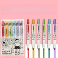 Retractable Highlighter Pens 6-Pack | Pastel Cartoon Colors Highlighter Pen Set Babs B