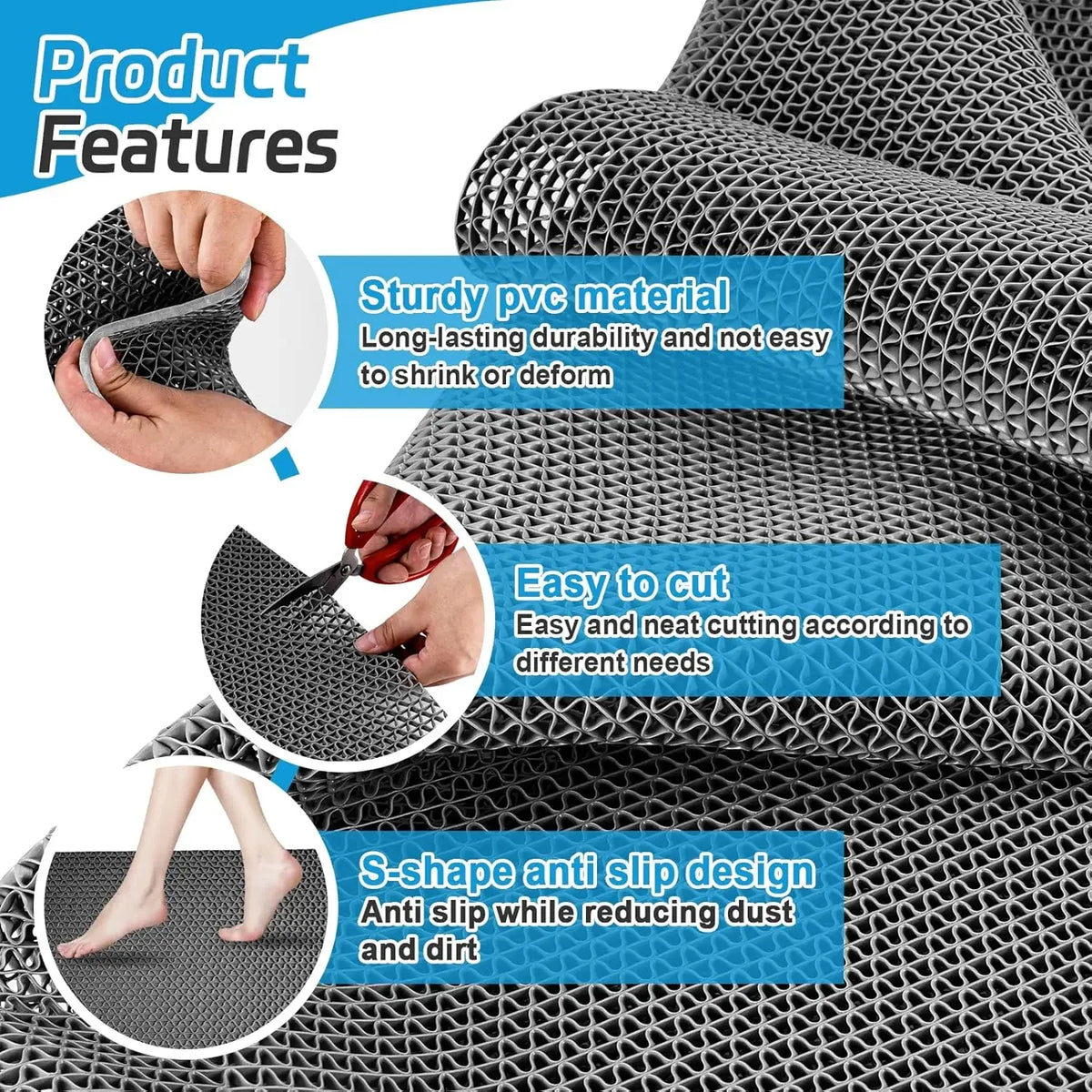 Non-Slip PVC Floor Mat – Waterproof & Quick-Drain for Bath/Kitchen Non-Slip Floor Mat Babs