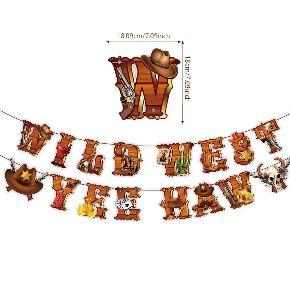 Western Cowboy Party Boxes – Hay Bale & Wine Barrel Decor Props Party Decoration Boxes Babs Blue AS show 28cm