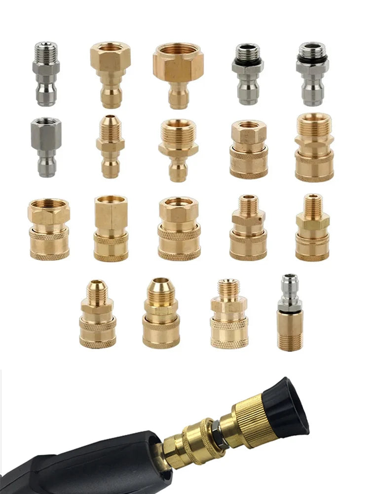 1/4" Quick Release Pressure Washer Connector Coupler Fitting Hose Coupler Fitting Babs
