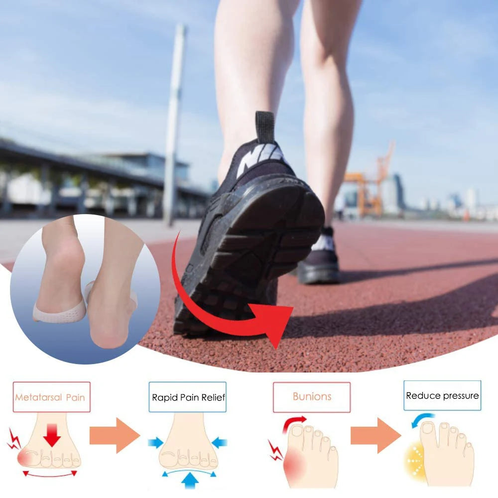 2pcs Silicone Toe Separators & Metatarsal Pads | Forefoot Support Silicone Toe Separator Babs