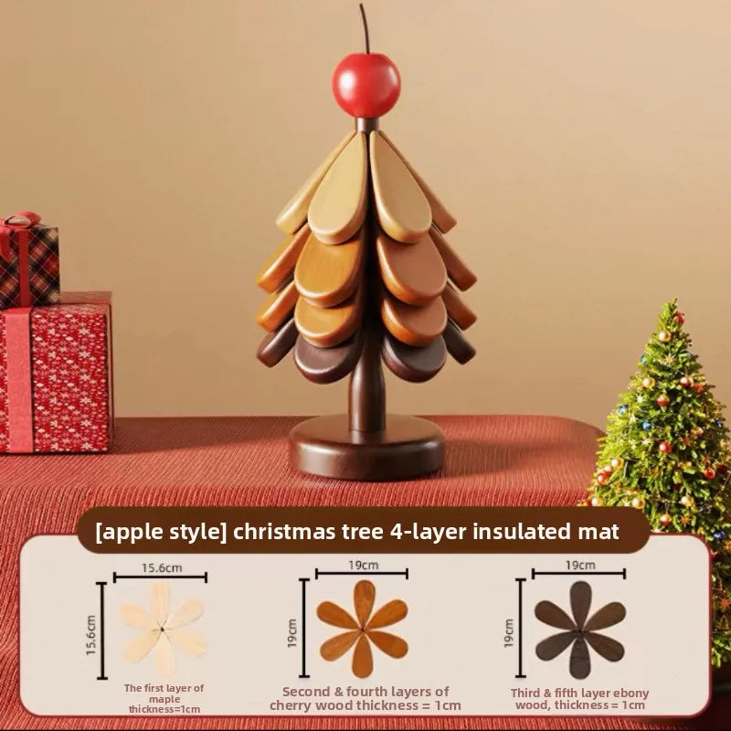 Christmas Tree Trivet Mat – Heat Resistant Holiday Placemat Kitchen Trivet Mat Babs B XL