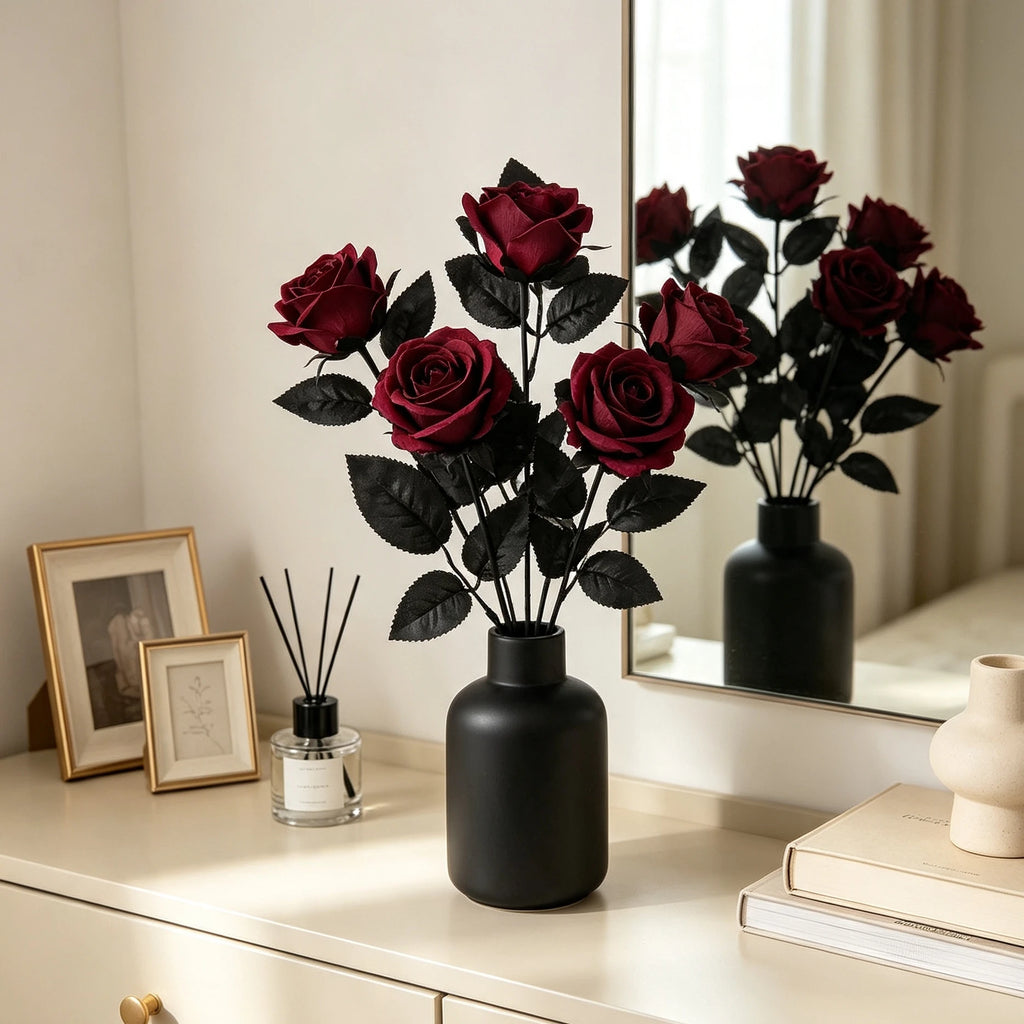Autumn Silk Rose Artificial Flowers – Wedding & Home Décor Artificial Flower Bouquet Babs
