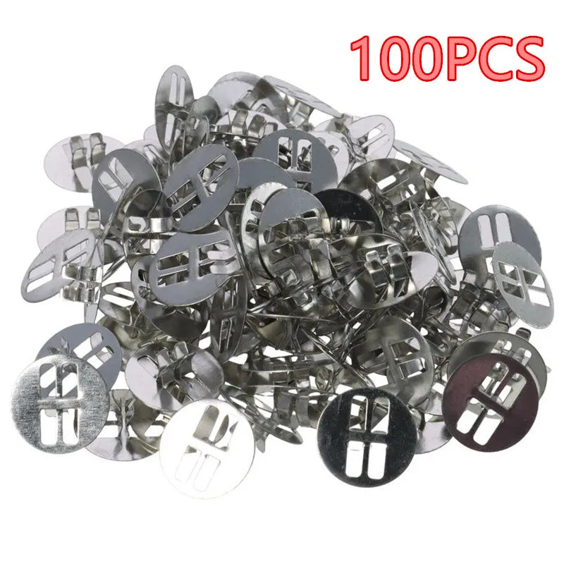 Wooden Wick Clips & Metal Wick Base Clips for Candle Making Candle Wick Clips Babs 100PCS
