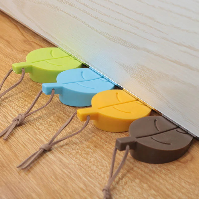 Silicone Leaf Door Stopper – Baby-Safe Anti-Pinch Wedge Silicone Door Stopper Babs