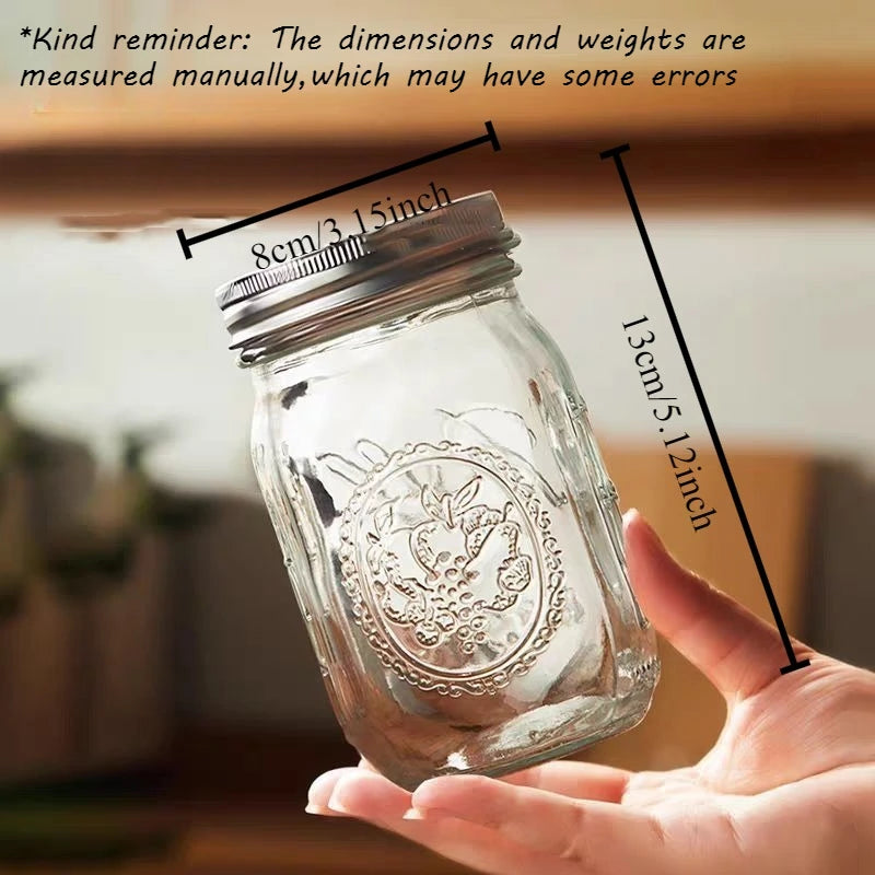 Glass Sealed Jar for Honey, Jam, Oats & Food Storage Glass Storage Jar Babs