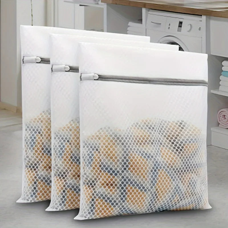 Honeycomb Mesh Laundry Bags – Zipper Wash Bags for Delicates Mesh Laundry Bag Babs 3pcs