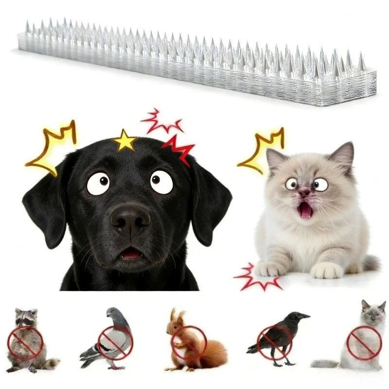 5-Pack Plastic Bird & Cat Deterrent Spikes – Fence & Wall Bird Deterrent Spikes Babs