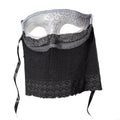Venice Masquerade Half Face Mask with Veil | Retro Cosplay Masquerade Mask Babs White