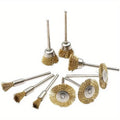 9PCS Brass Wire Brush Set – Grinding, Deburring & Polishing Wire Brush Set Babs 9pcs