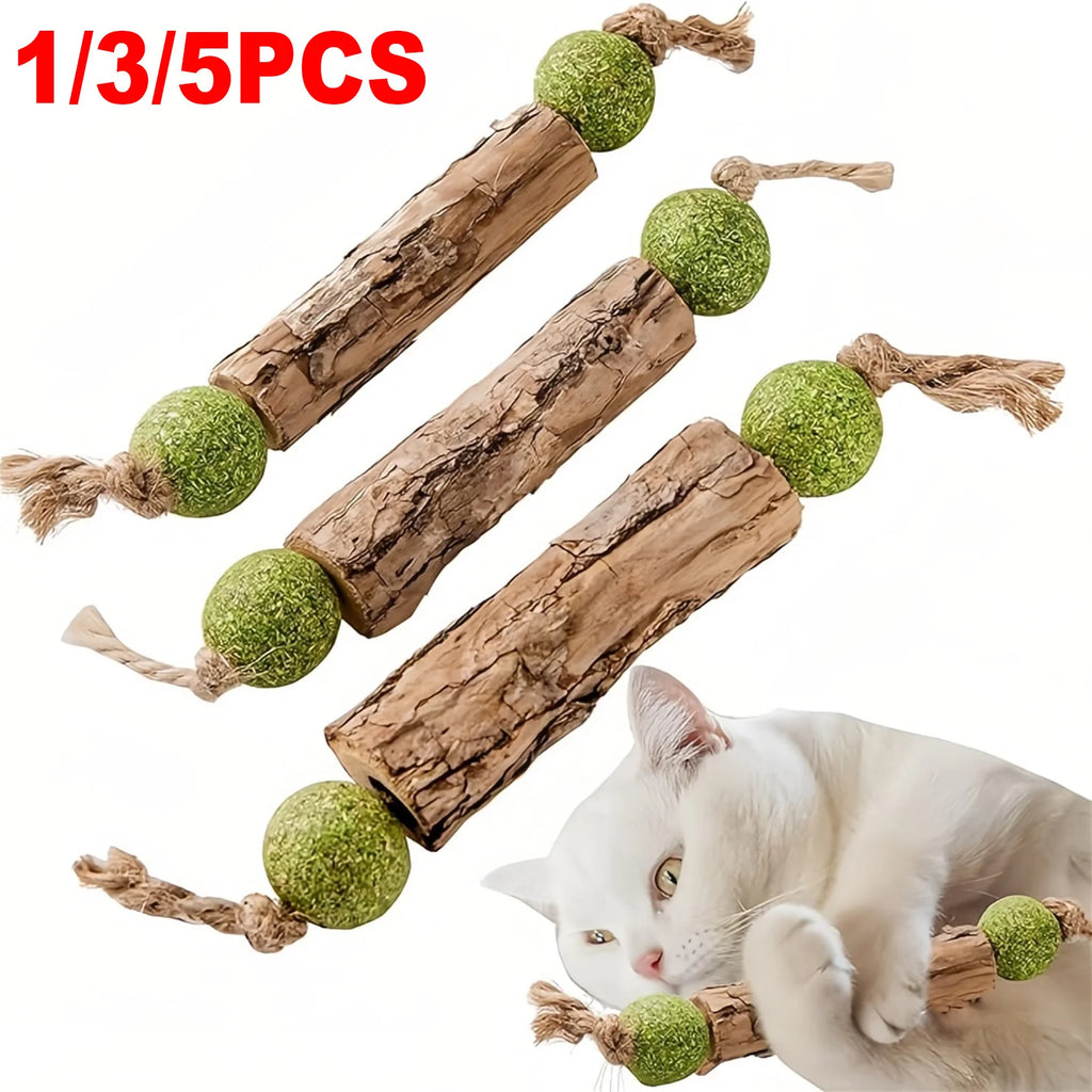 Natural Silvervine Catnip Chew Sticks – Cat Teeth Cleaning Toy Cat Chew Toy Babs