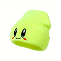 Big Eye Cartoon Knit Beanie – Unisex Winter Skull Cap Hat Knit Beanie Hat Babs Fluorescent yellow