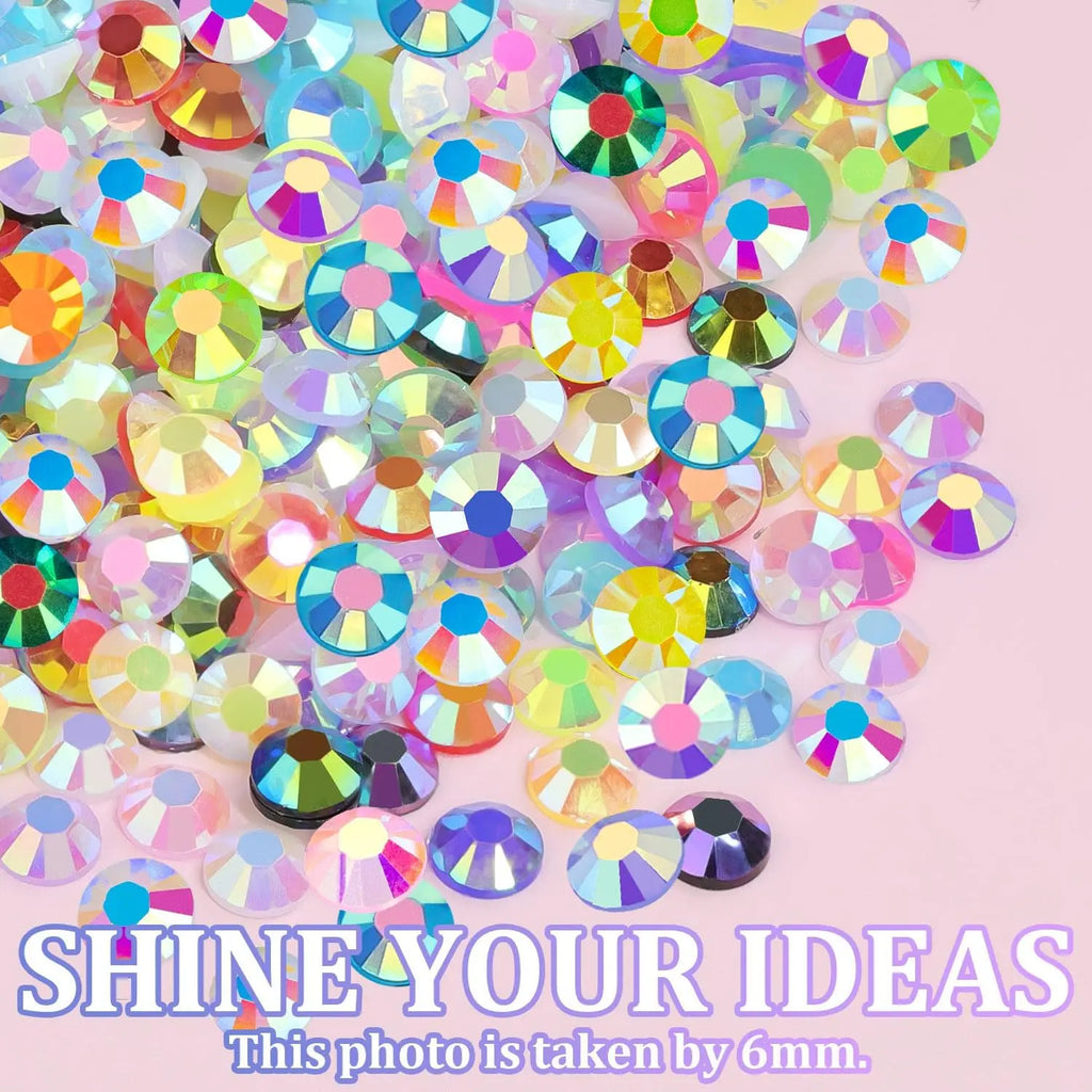 40-Grid 3mm Flatback Rhinestone Kit – 18,000 Multicolor Gems Rhinestone Craft Kit Babs