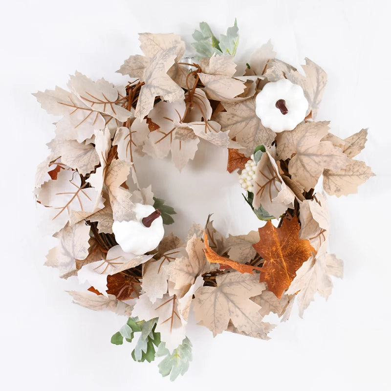 Artificial Maple Leaf Pumpkin Garland – Fall Autumn Decor Artificial Fall Garland Babs