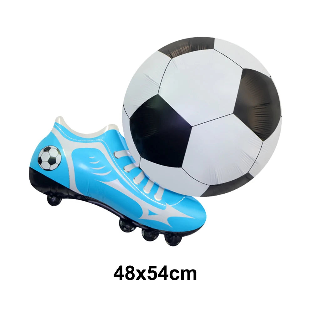 Boy's 8th Birthday Soccer Foil Balloons Party Set