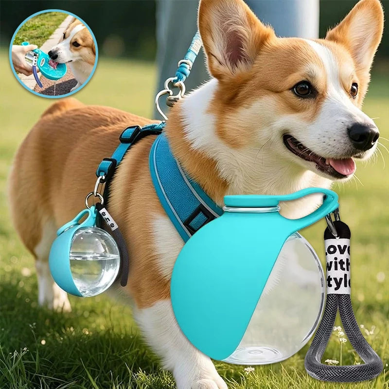 285ml Portable Dog Water Bottle – Collapsible Silicone Travel Cup Pet Travel Water Bottle Babs