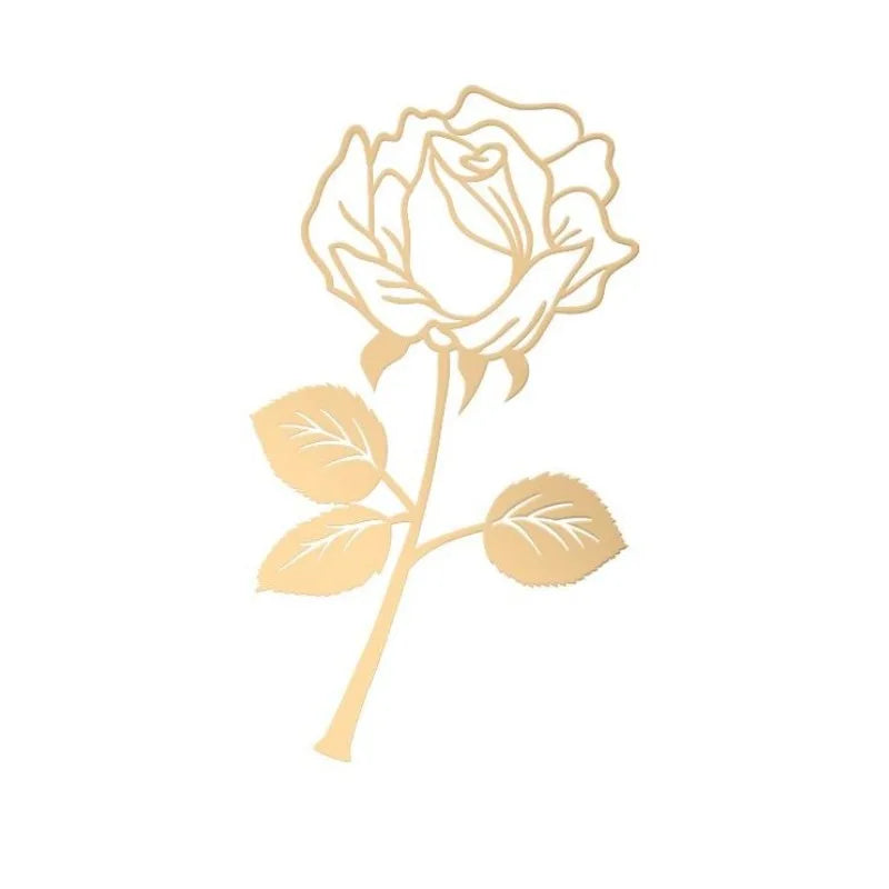 Luxury Rose Flower Metal Bookmark – School, Office & Gift Use Metal Bookmark Babs gold