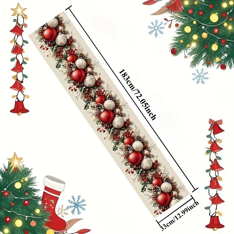 Christmas Table Runner – Festive Polyester Holiday Table Decor Holiday Table Runner Babs 1pc