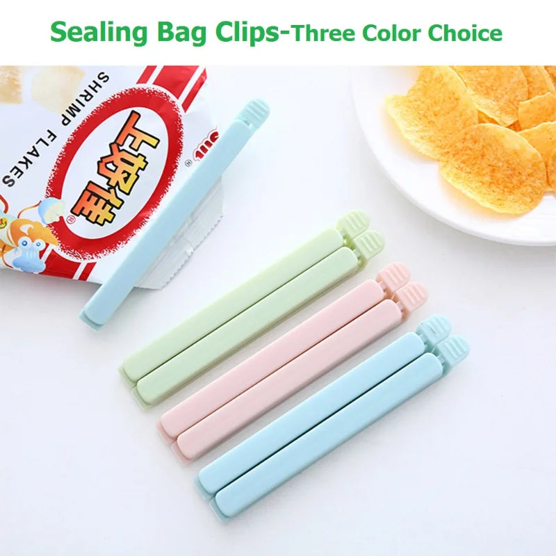 10-Pack Food Bag Sealing Clips – 12cm & 15.5cm Kitchen Clamps Food Bag Clips Babs