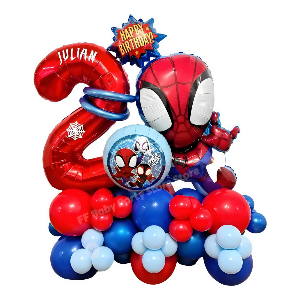Spidey Giant Superhero Foil Balloons – Birthday Party Décor Foil Party Balloons Babs