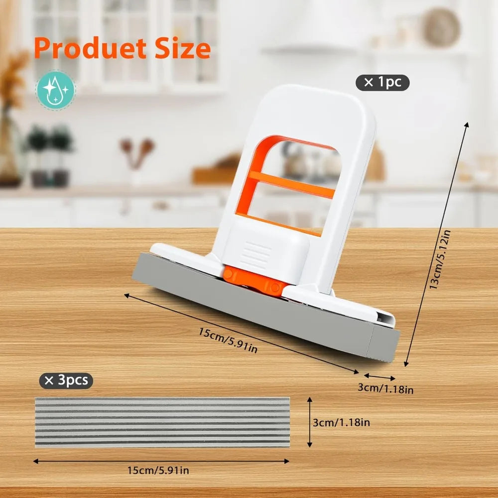 Mini No-Touch Self-Cleaning Sponge Mop – Kitchen & Bathroom Handheld Sponge Mop Babs