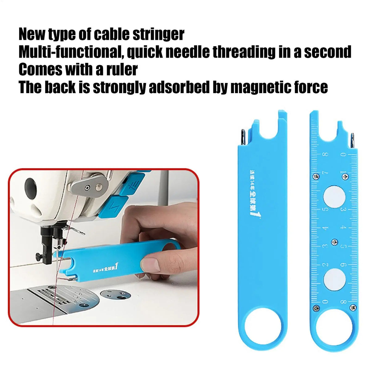 Magnetic Needle Threader Sewing Kit with Magnifier & Ruler Needle Threader Tool Babs