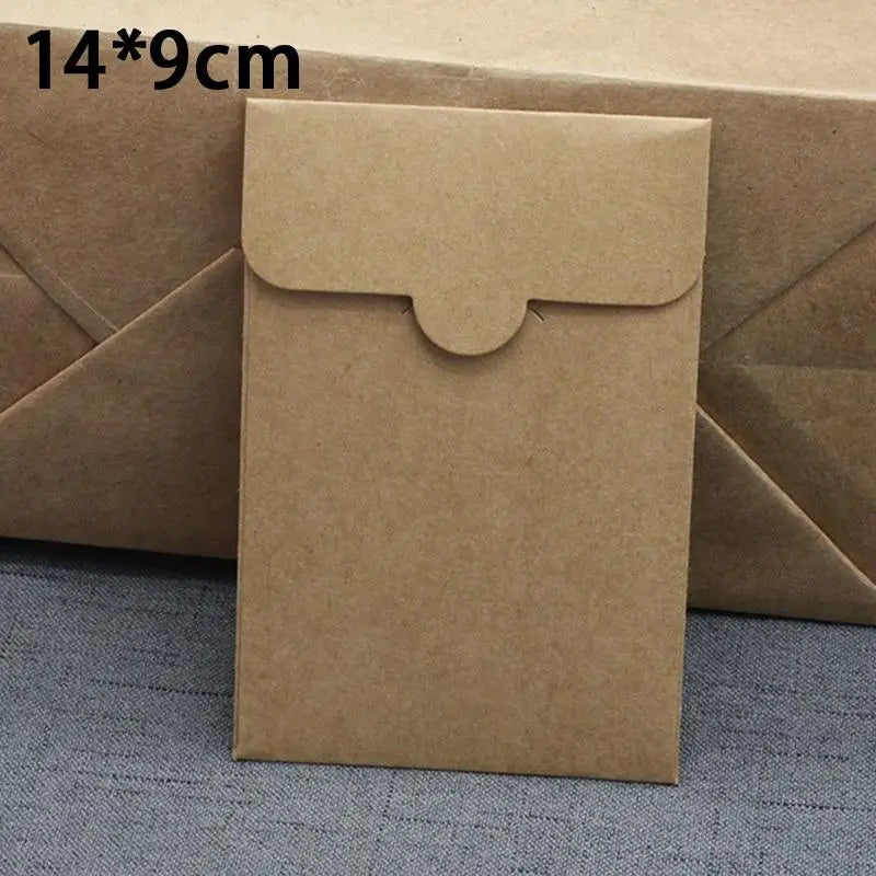Thickened Square Kraft Paper Bags – Eco Envelopes 10pk Kraft Paper Bags Babs 14x9cm Kraft