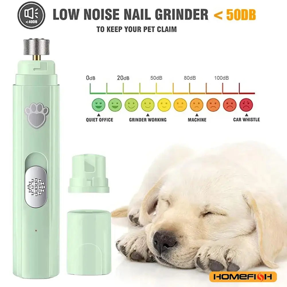 Electric Pet Nail Grinder – USB Rechargeable, 2-Speed Dog & Cat Pet Nail Grinder Babs