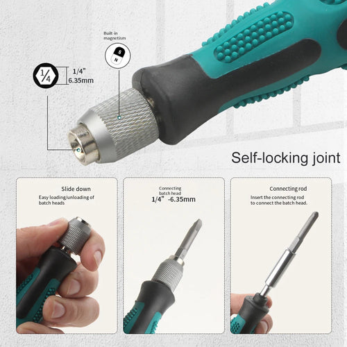 1/4" Hex Screwdriver Handle 6.35mm Self-Locking Bit Holder Screwdriver Bit Holder Babs