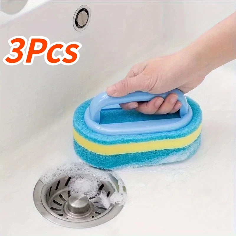 Sponge Scrub Brush with Handle – Bathtub, Tile & Kitchen Sponge Scrub Brush Babs
