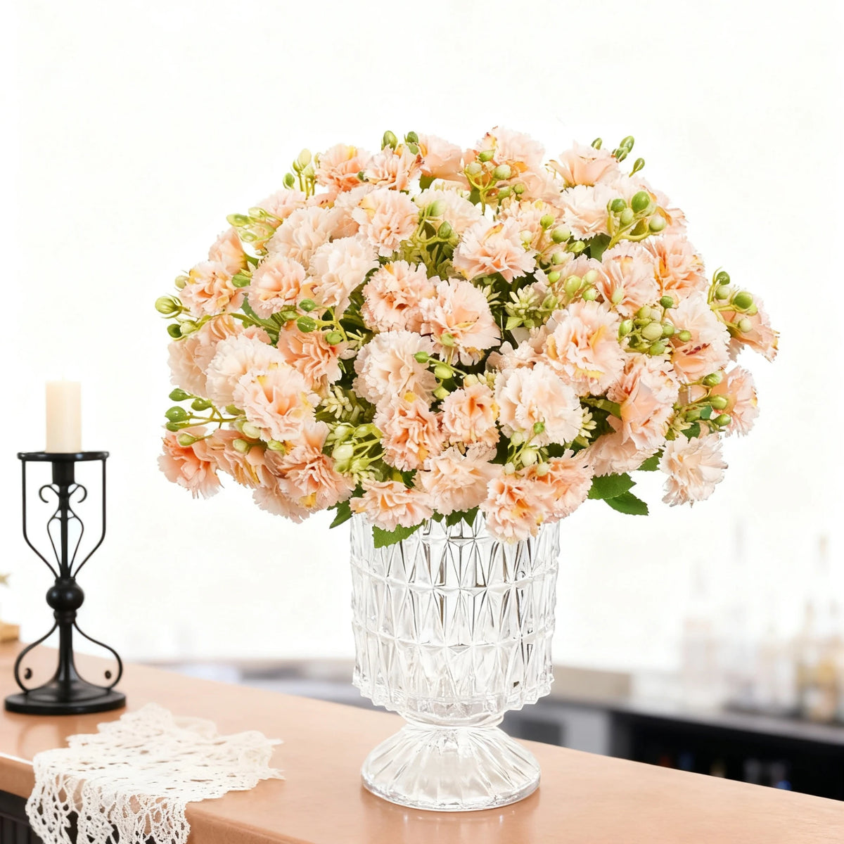 Artificial Silk Carnation Bouquet – Wedding & Home Décor Artificial Silk Flowers Babs