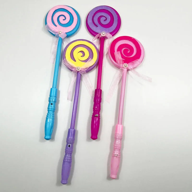 10pc LED Glow Lollipop Princess Wand Party Props – Set of 10 LED Party Wands Babs