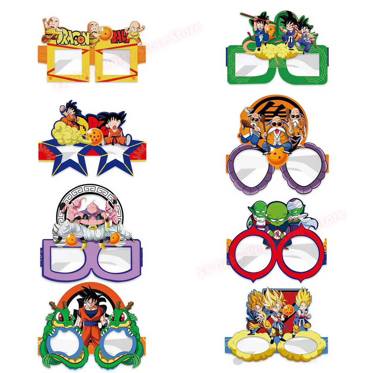 Dragon Ball Z Birthday Party Supplies – Goku Plates & Balloons Party Decoration Set Babs 8pcs Glasses