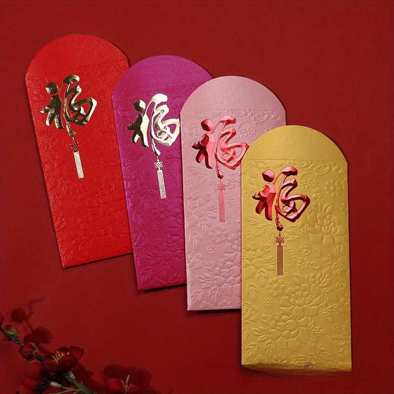 40 Lucky Red Envelopes 2025 – Gold Foil Wedding & New Year Gift Festive Gift Envelopes Babs