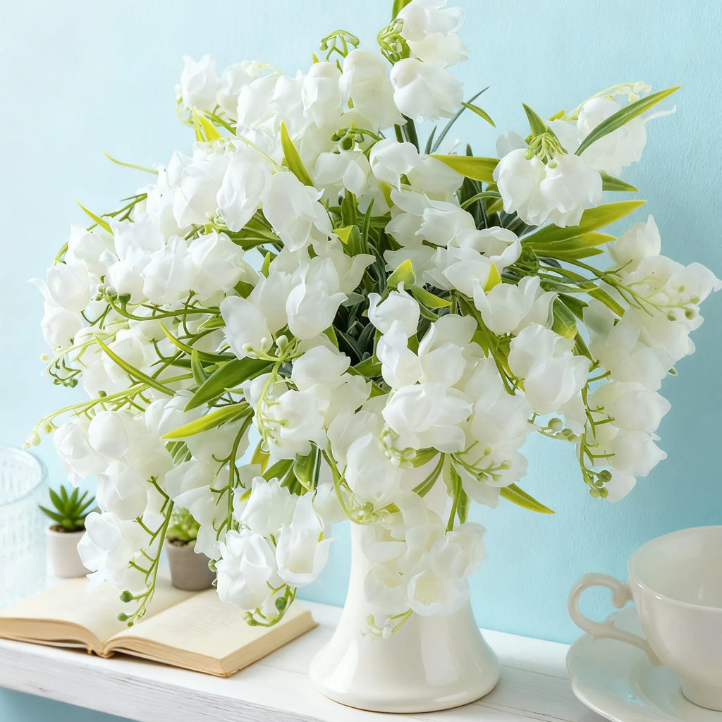 Artificial Canterbury Bell Flowers 5/10 Pcs – Wedding & Home Decor Artificial Flowers Babs