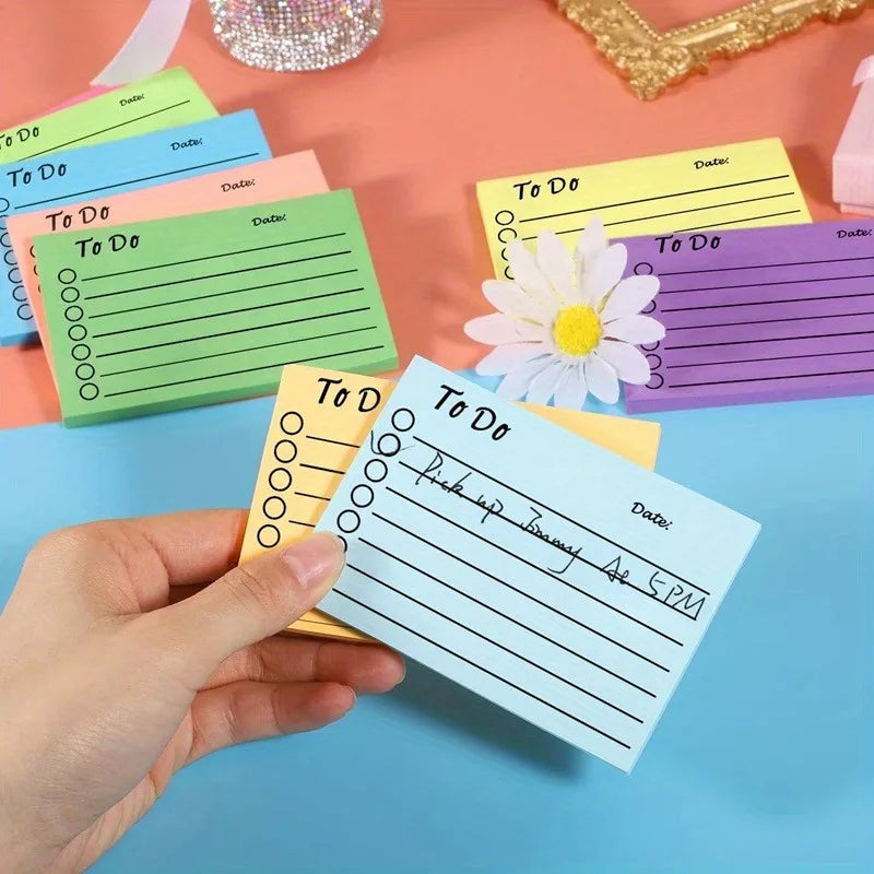 Fluorescent Sticky Notes Multi-Color Self-Adhesive Memo Notepad Sticky Notes Memo Pad Babs