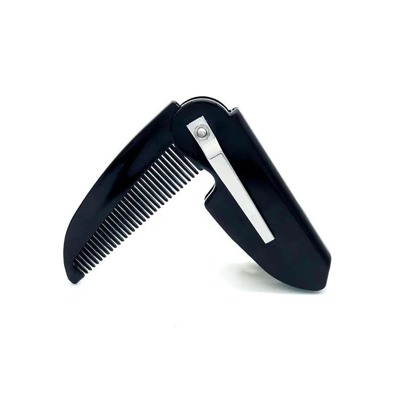 Folding Beard Mustache Pocket Comb for Men – Travel Grooming Beard & Hair Comb Babs