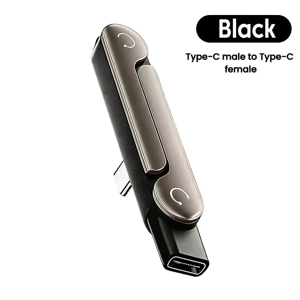 KEBIDUMEI 240W USB-C Fast Charging Foldable Desktop Bracket USB-C Charging Adapter Babs Black