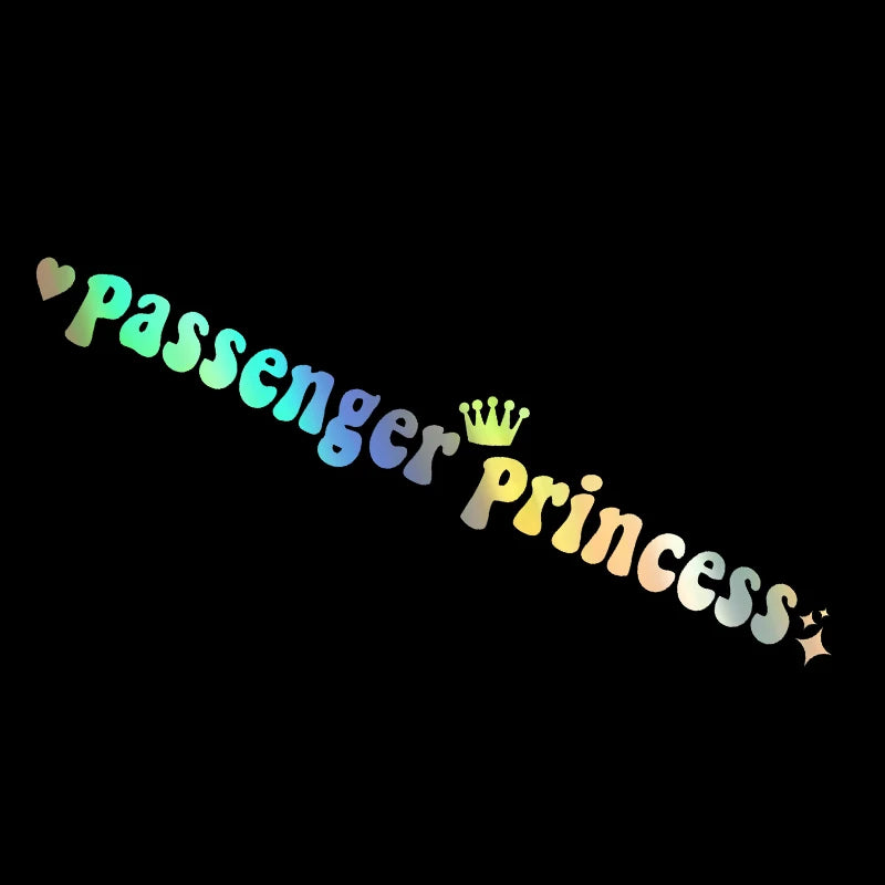 Passenger Princess Funny Car Sticker – Rearview Mirror Decal Car Decal Sticker Babs LASER 15cmx2.3cm