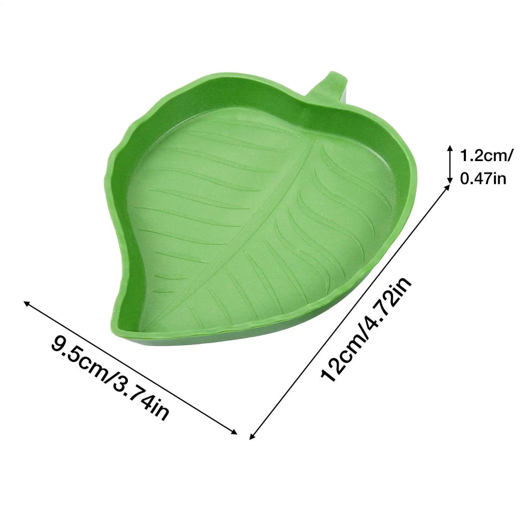 Leaf Shape Reptile Feeder Bowl | Turtle & Lizard Water Dish Reptile Feeder Bowl Babs
