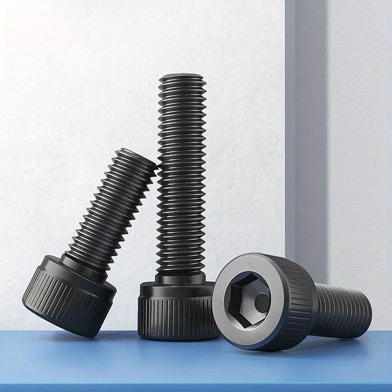 100pcs M3 Hex Socket Cap Screws & Nuts Kit | 6–25mm DIY Set Hex Socket Screw Kit Babs