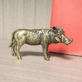 Heavy Brass Wild Boar Statue | Handmade Animal Sculpture Decor Brass Animal Figurine Babs 1pc
